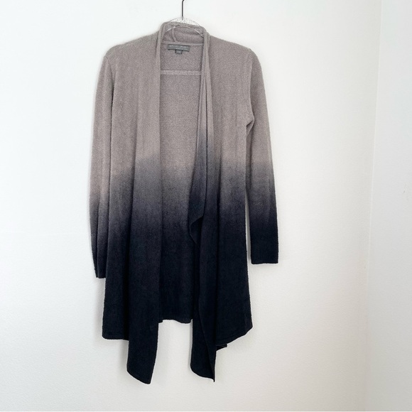 Barefoot Dreams Chic Lite Calypso Wrap Cardigan Pewter And Midnight Size S/M - Picture 2 of 11